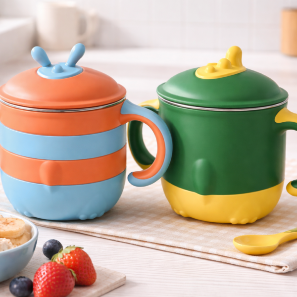 Baby Self-Feeding Spoon & Fork Set